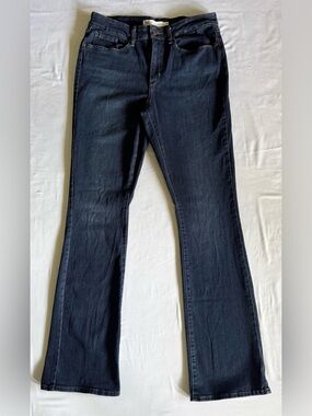 Levi Strauss Signature MidRise Bootcut Jeans Women Sz 10 Dark Wash Stretch Denim